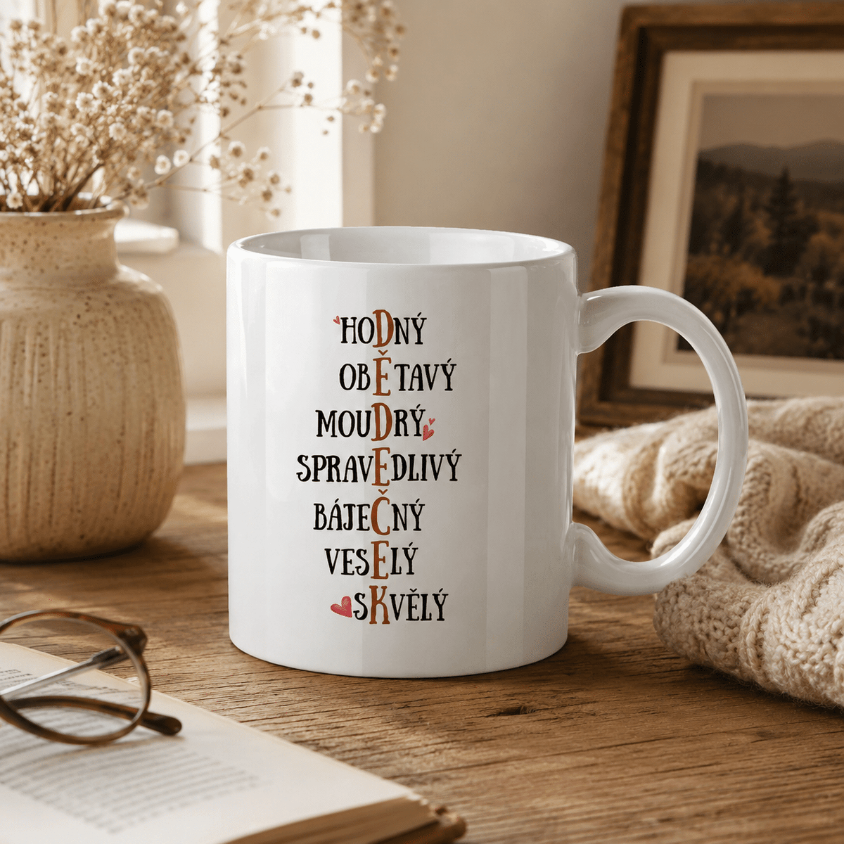 Ceramic Mug 350 ml in a Gift Box for Grandfather