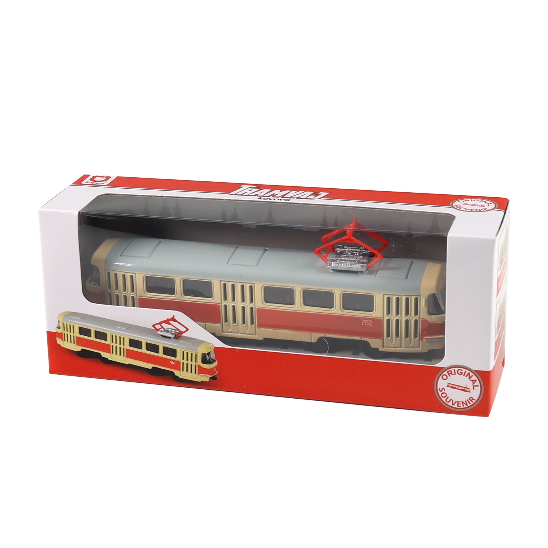 Czech retro tram T3 metal model 16 cm / Česká retro tramvaj