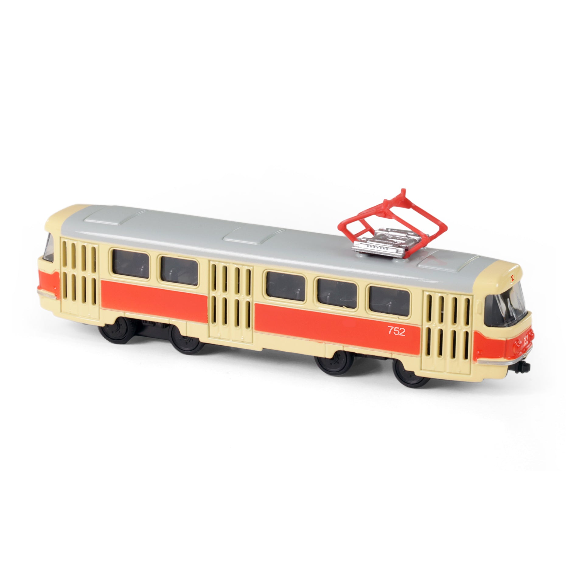 Czech retro tram T3 metal model 16 cm / Česká retro tramvaj