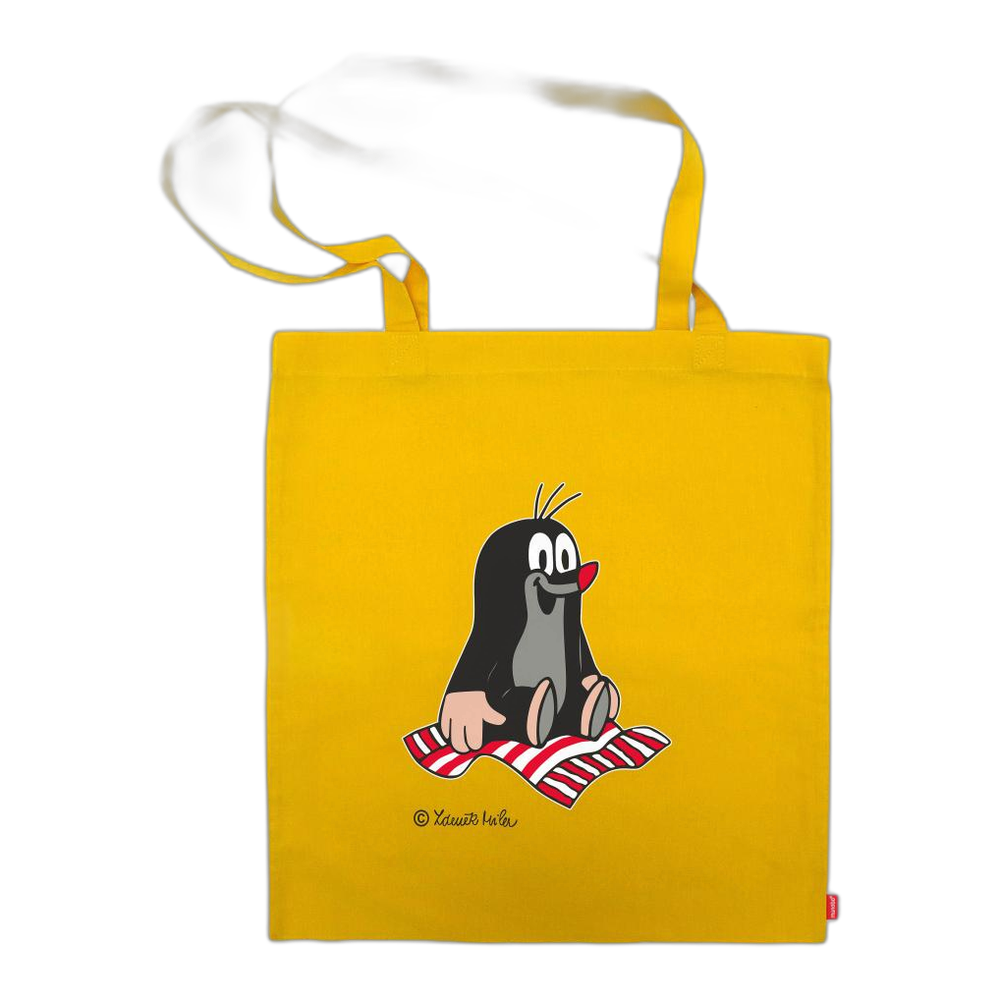 Little Mole tote bag 42×38 cm, yellow, flying carpet