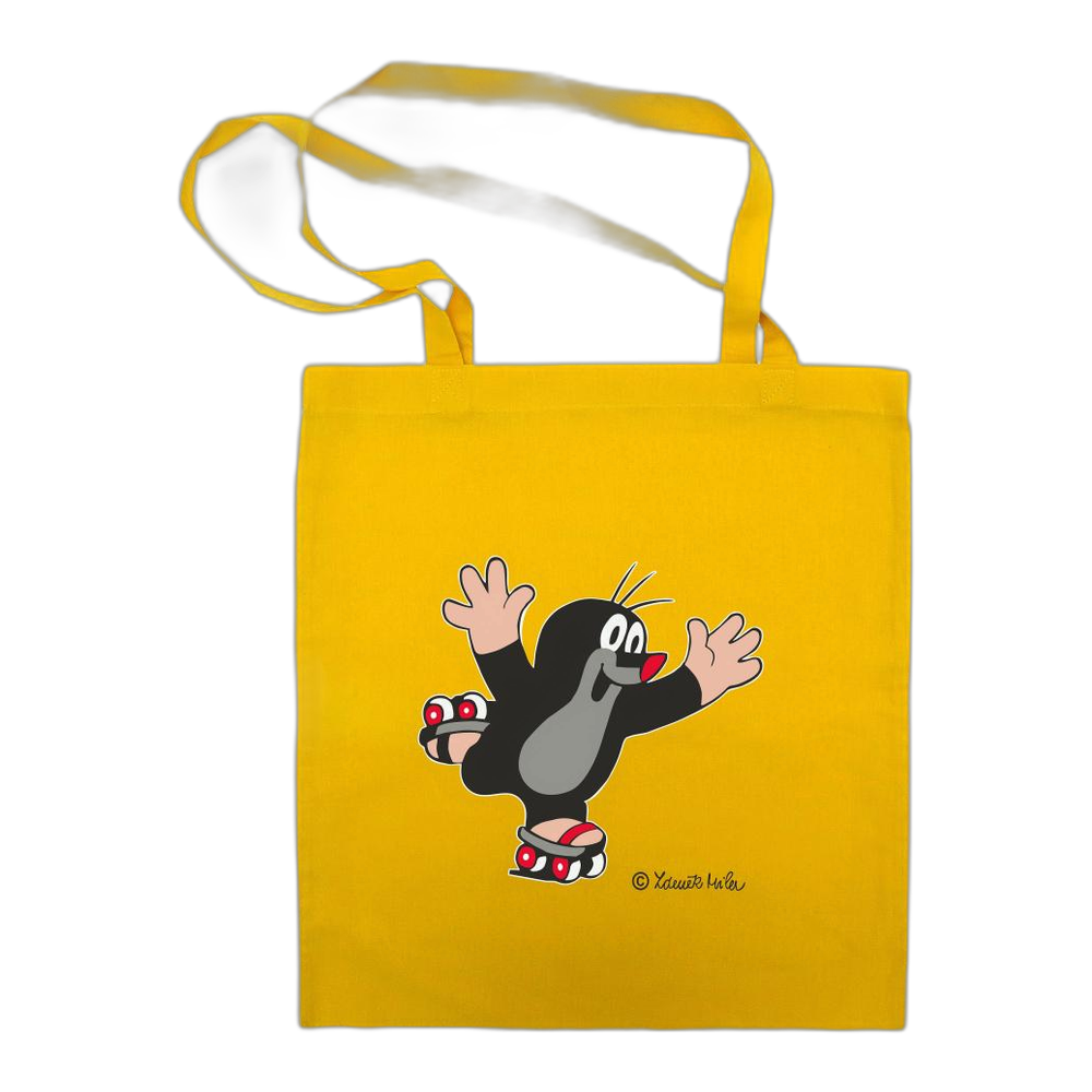 Little Mole tote bag 42×38 cm, yellow, skater