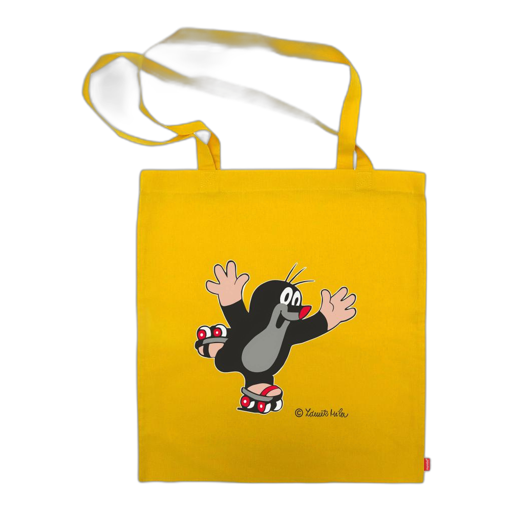 Little Mole tote bag 42×38 cm, yellow, skater