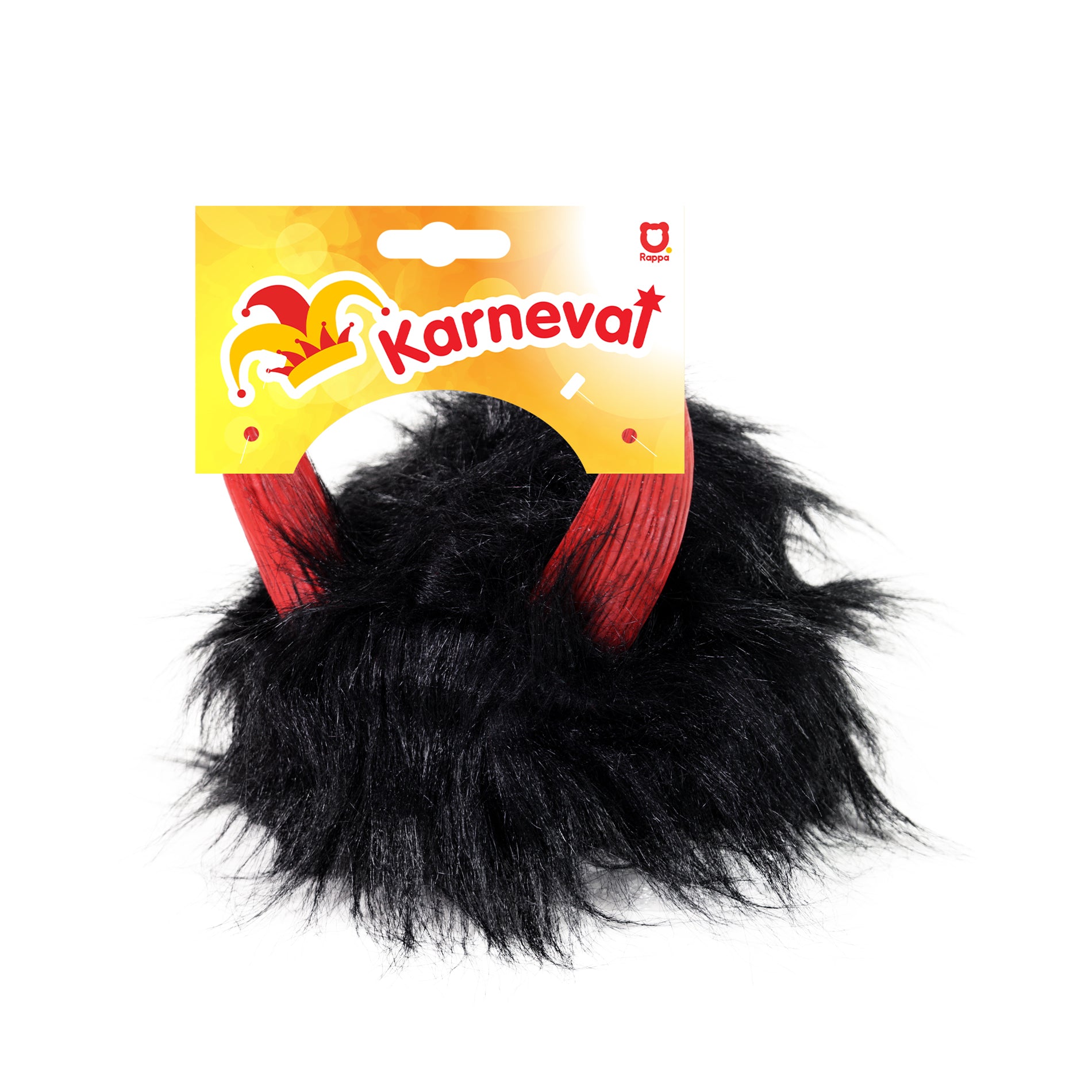 Black devil wig with horns