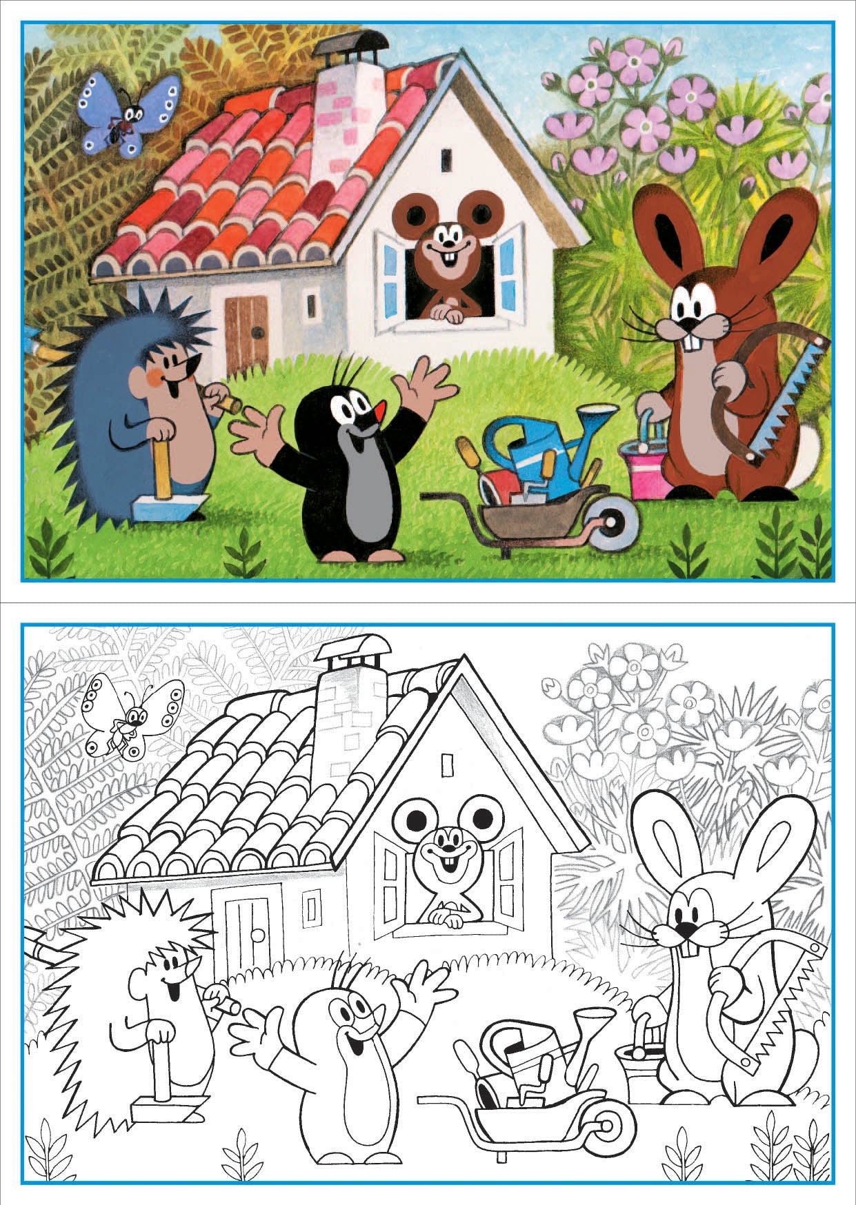 Colouring book The Mole and the flood A5 / Krtek