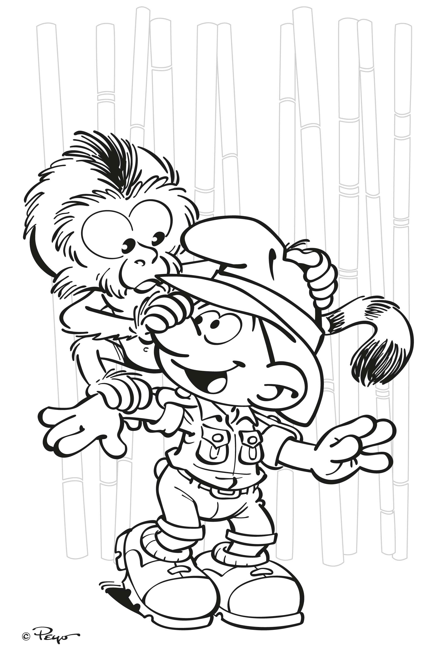 Smurfs Colouring Book with Watercolours and Brush