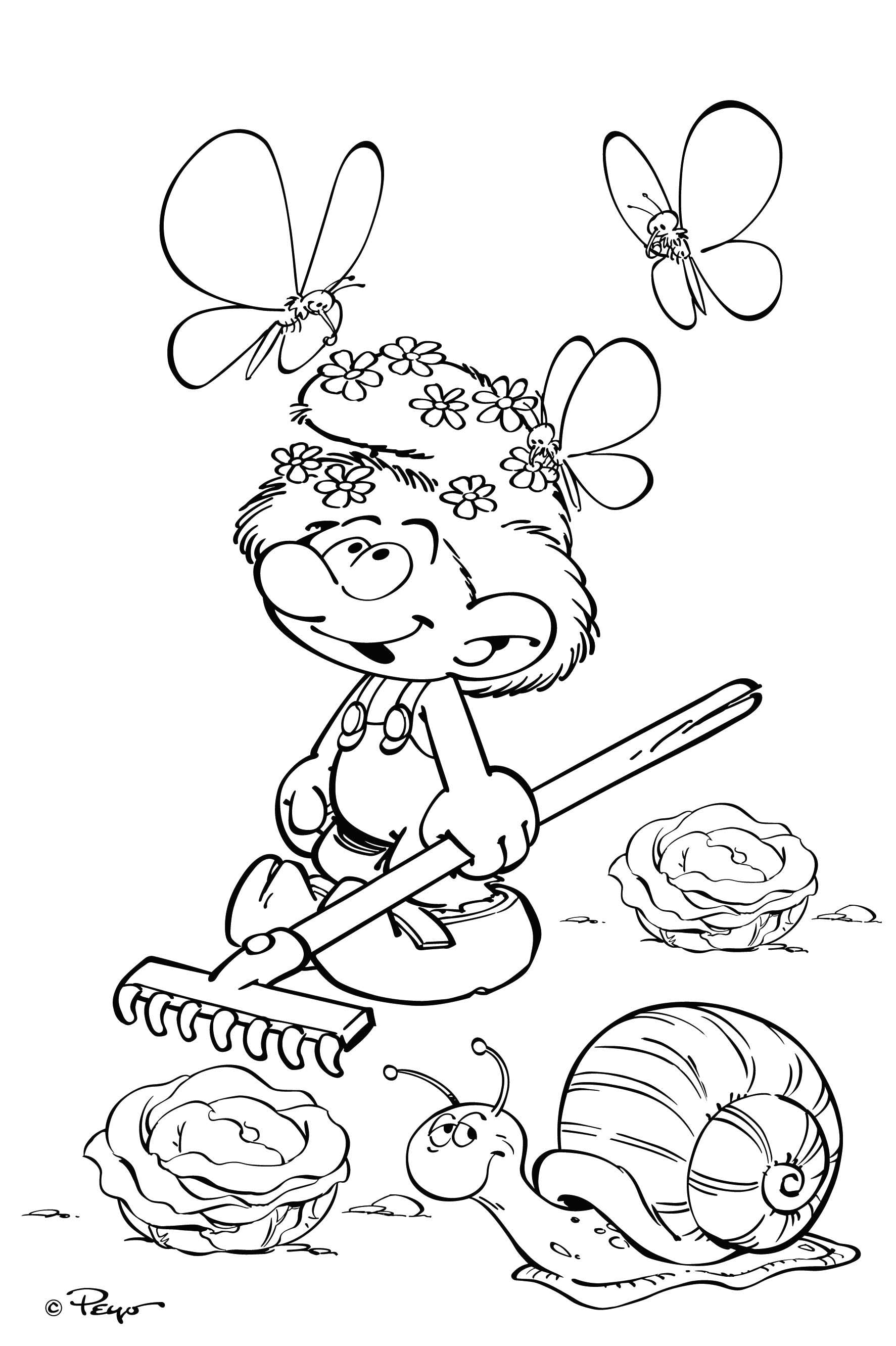 Smurfs Colouring Book with Watercolours and Brush