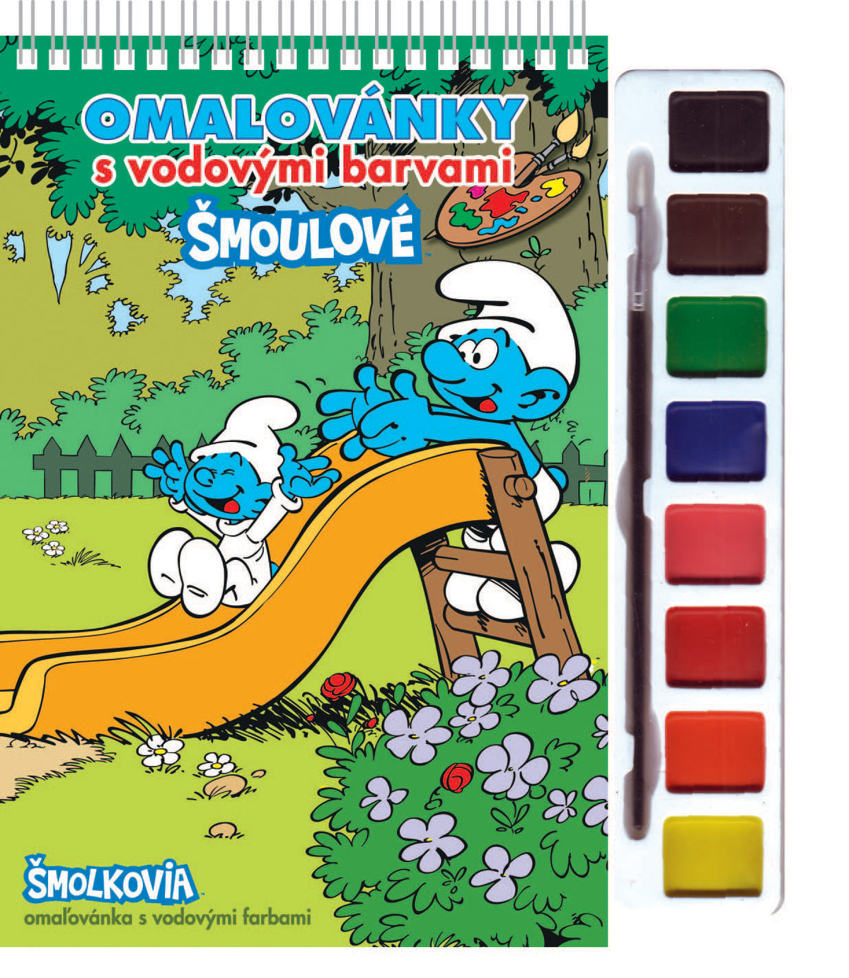 Smurfs Colouring Book with Watercolours and Brush