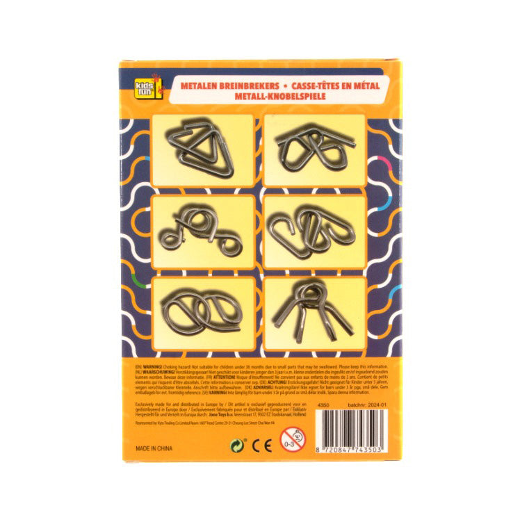 Metal puzzle set 6 pcs