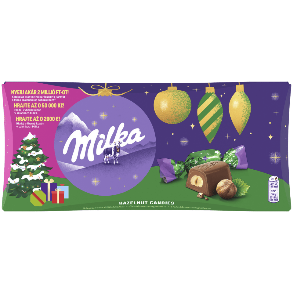 Milka Christmas Hazelnut Candies / Milka Vanocni Salonky Oriskove