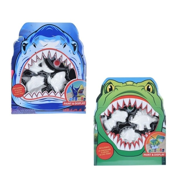 Plaster Figure Painting Set: Dinosaur or Shark