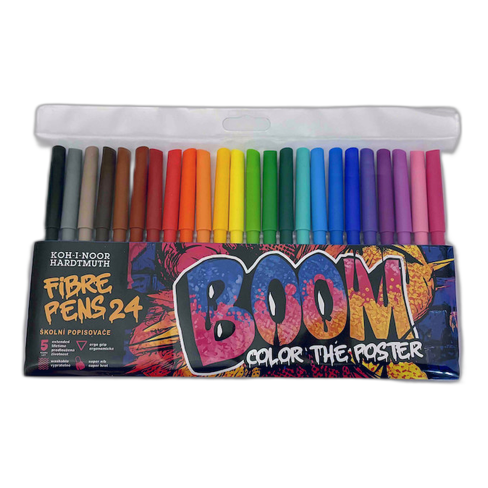 Koh-i-Noor 1022 Fibre Tip Pens Set of 24