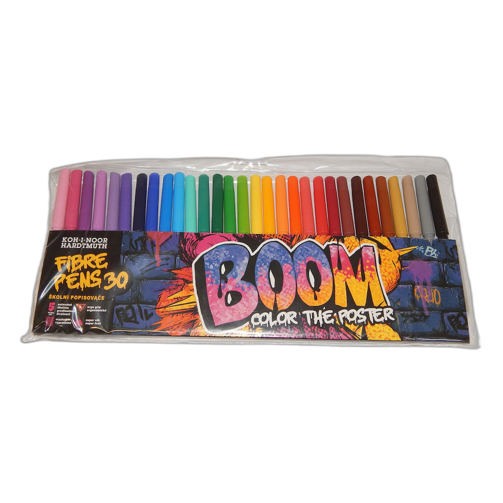 Koh-i-Noor 1022 Fibre Tip Pens Set of 30
