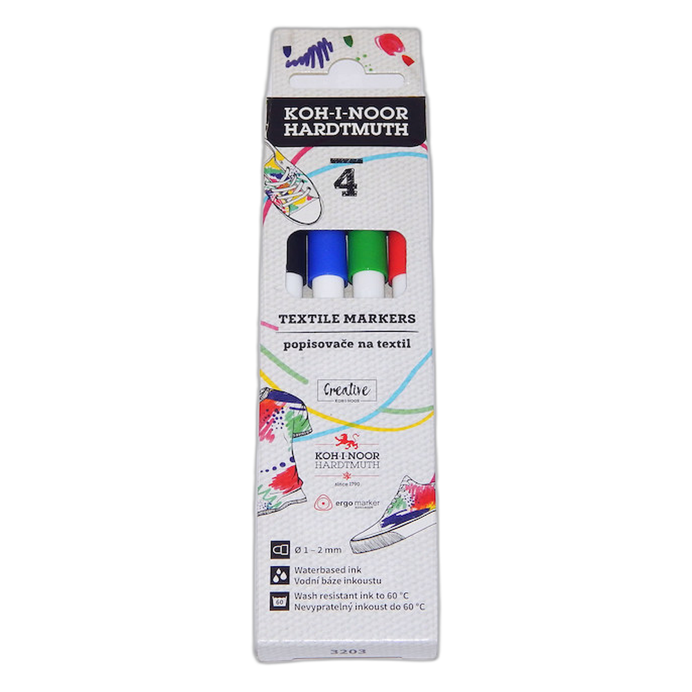 Koh-i-Noor 3203 Fabric Markers Set of 4