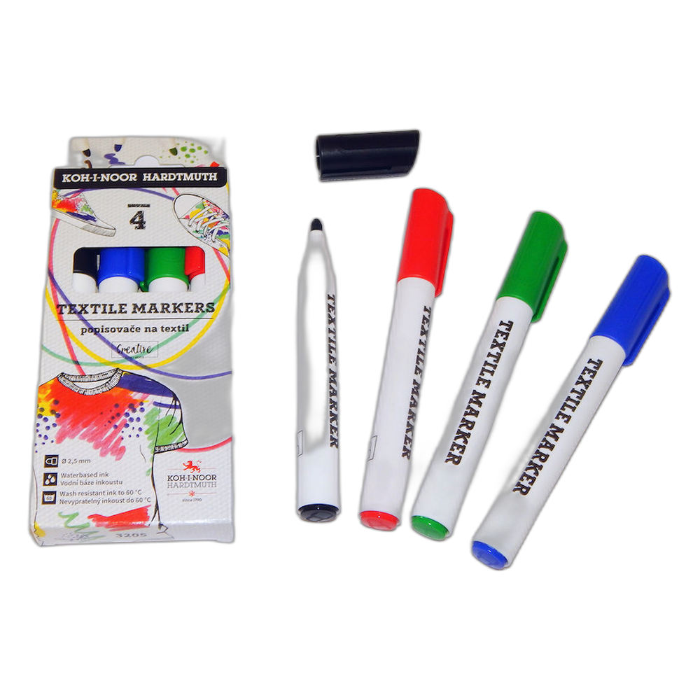 Koh-i-Noor 3205 Fabric Markers Set of 4