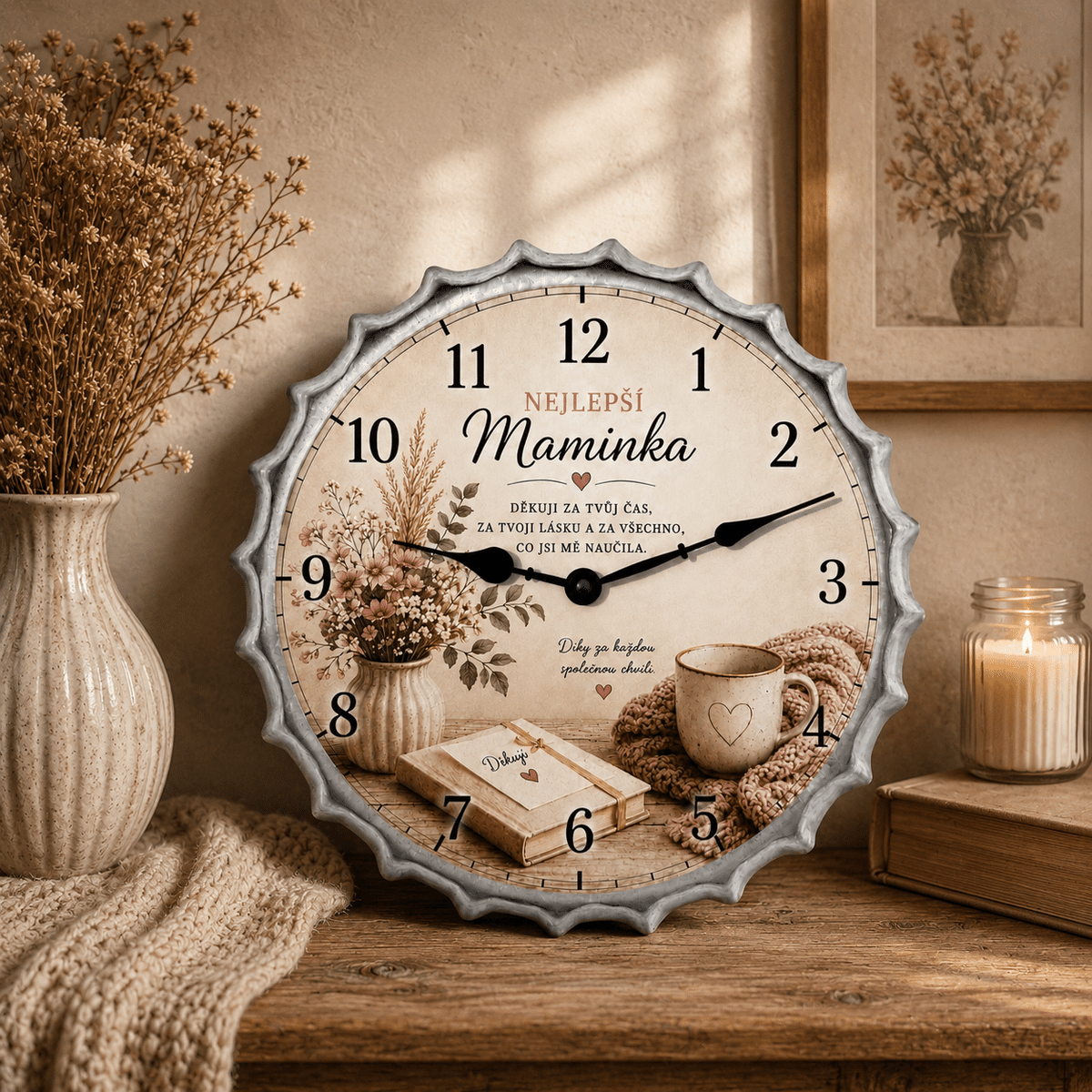 Gift Wall Clock for Mum – Thank You for Your Time