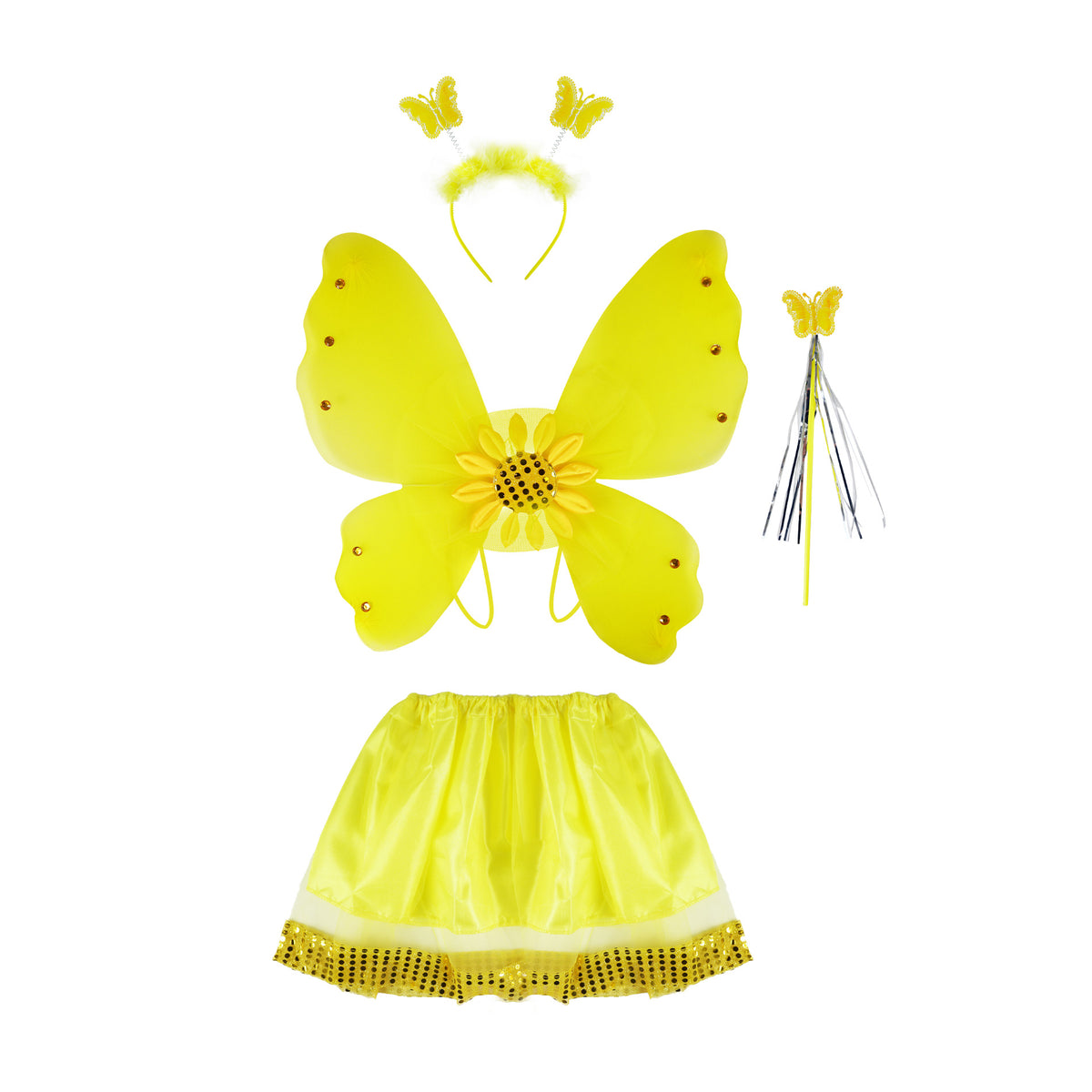Children's Sunflower Costume with Wings
