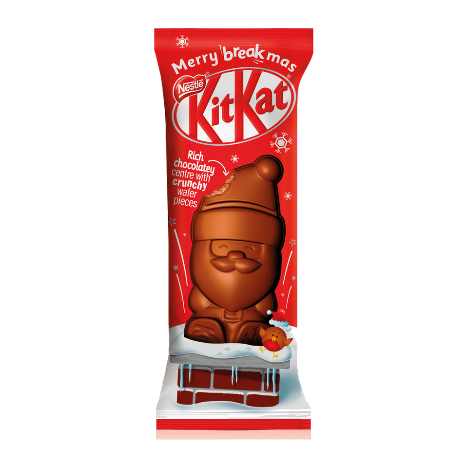 KitKat Santa in Chimney Milk Chocolate Figure