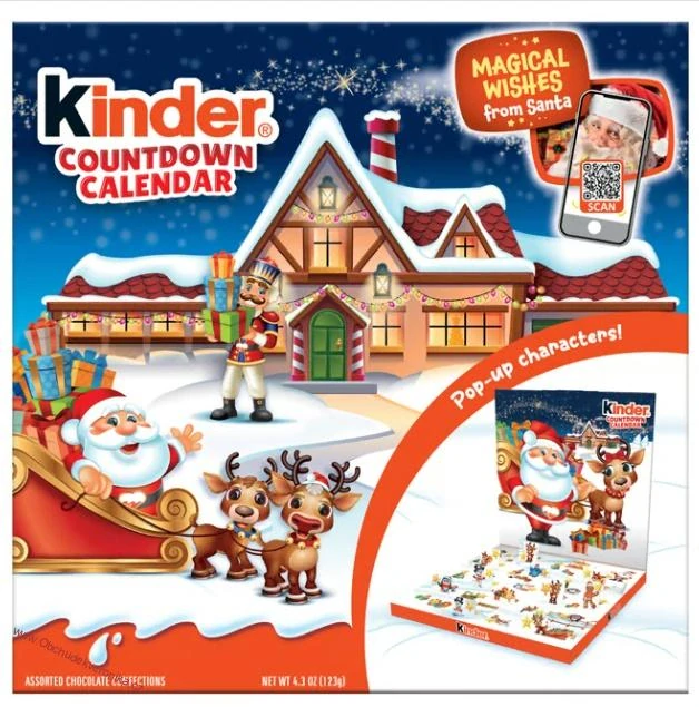 Kinder Advent Calendar Pop-up countdown calendar with PNP activation 123g/ Kinder Adventni Kalendar Pop-Up