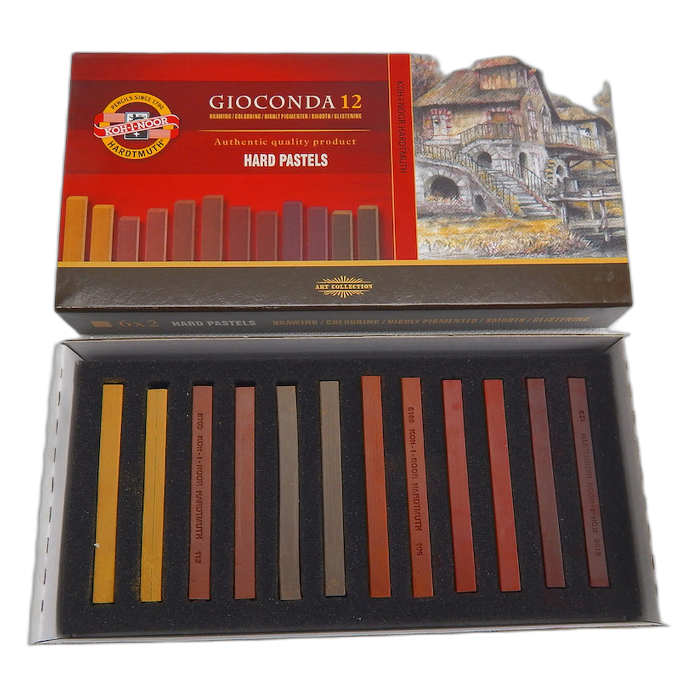 Koh-i-Noor Gioconda 8122 Oil Pastels 12 Brown Shades