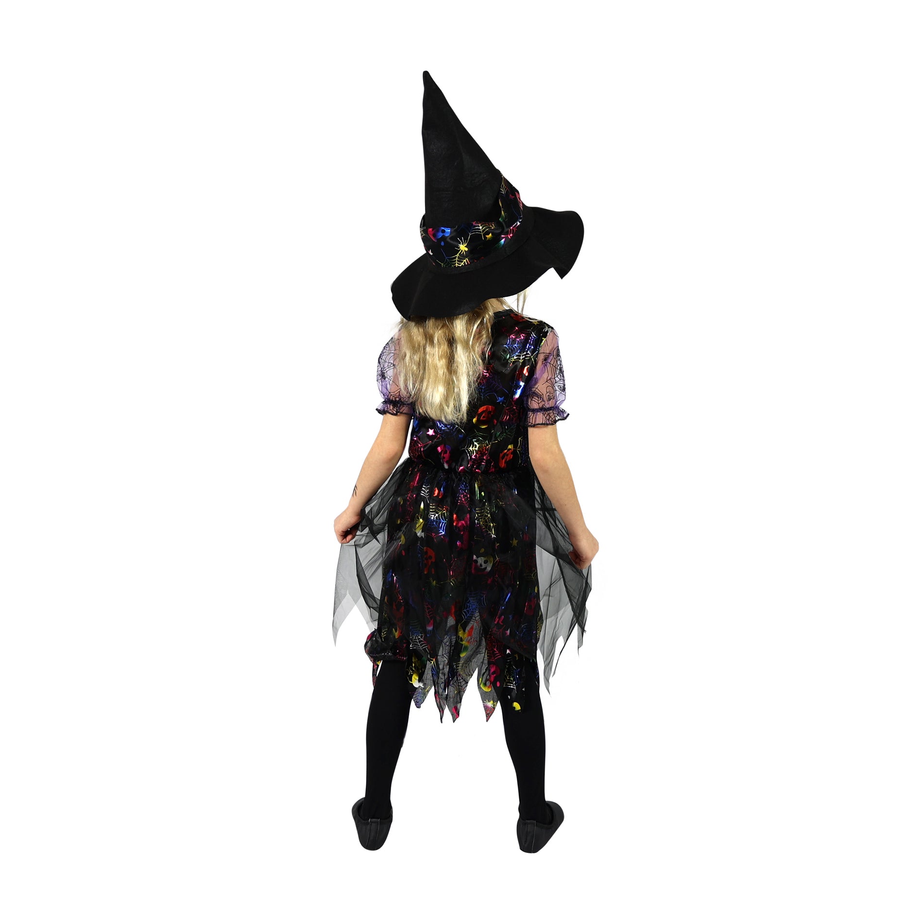 Children's colourful witch costume M
