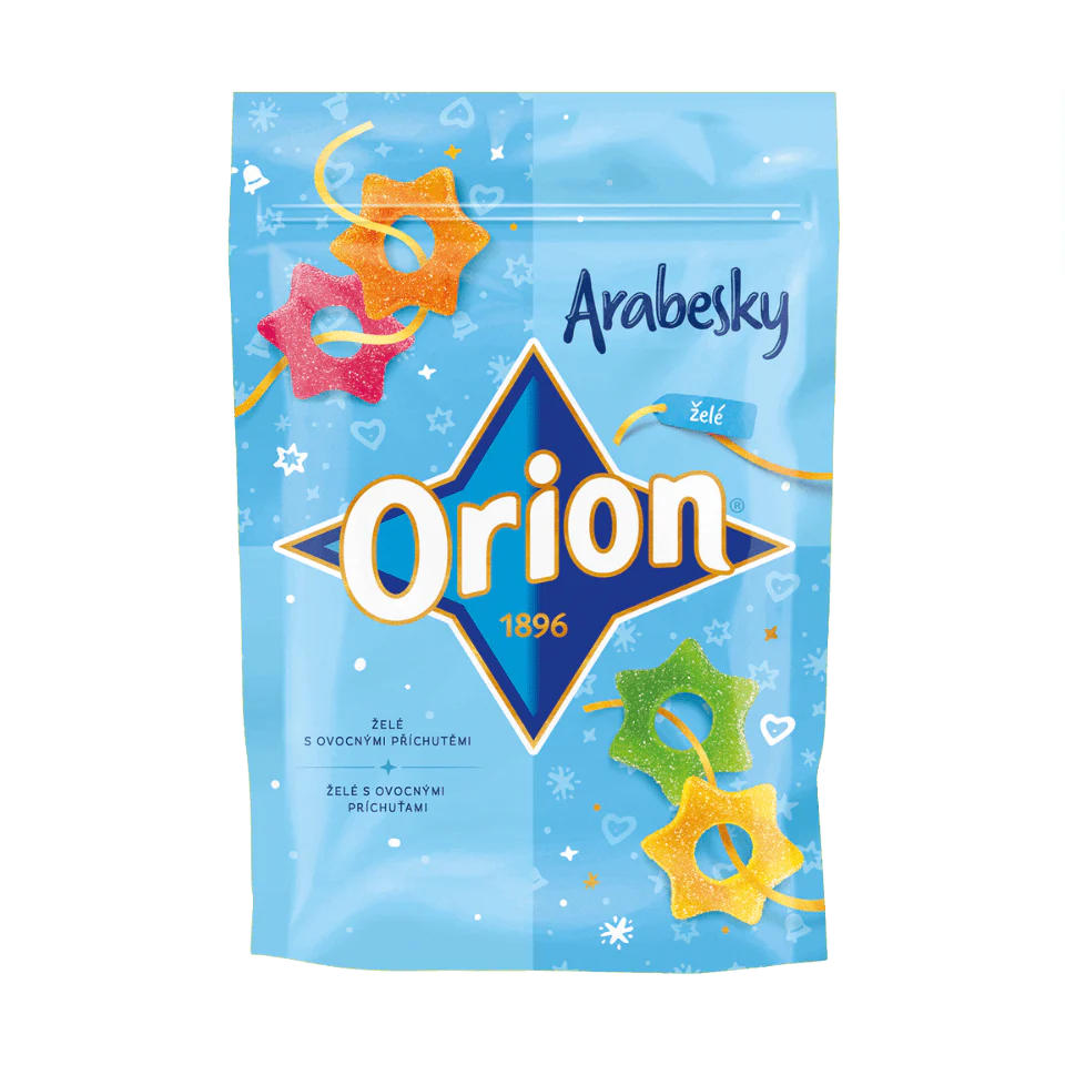 Nestlé Orion Arabesky Classic Fruit Jellies / Arabesky – klasicke ovocne zele bonbony