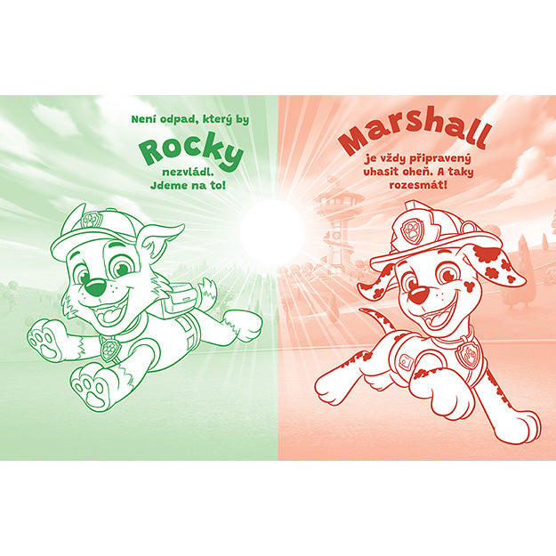 Paw Patrol colouring book with glow-in-the-dark tattoos