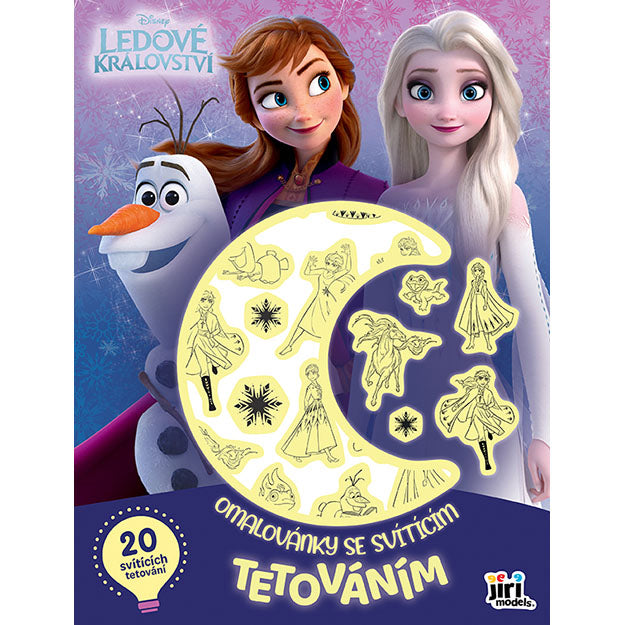Frozen colouring book with glow-in-the-dark tattoos