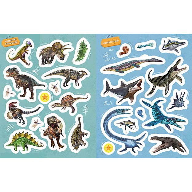 Educational dinosaur sticker book