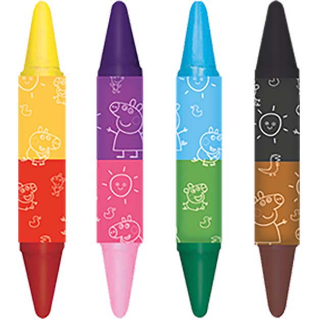 Peppa Pig colouring set with double-sided crayons