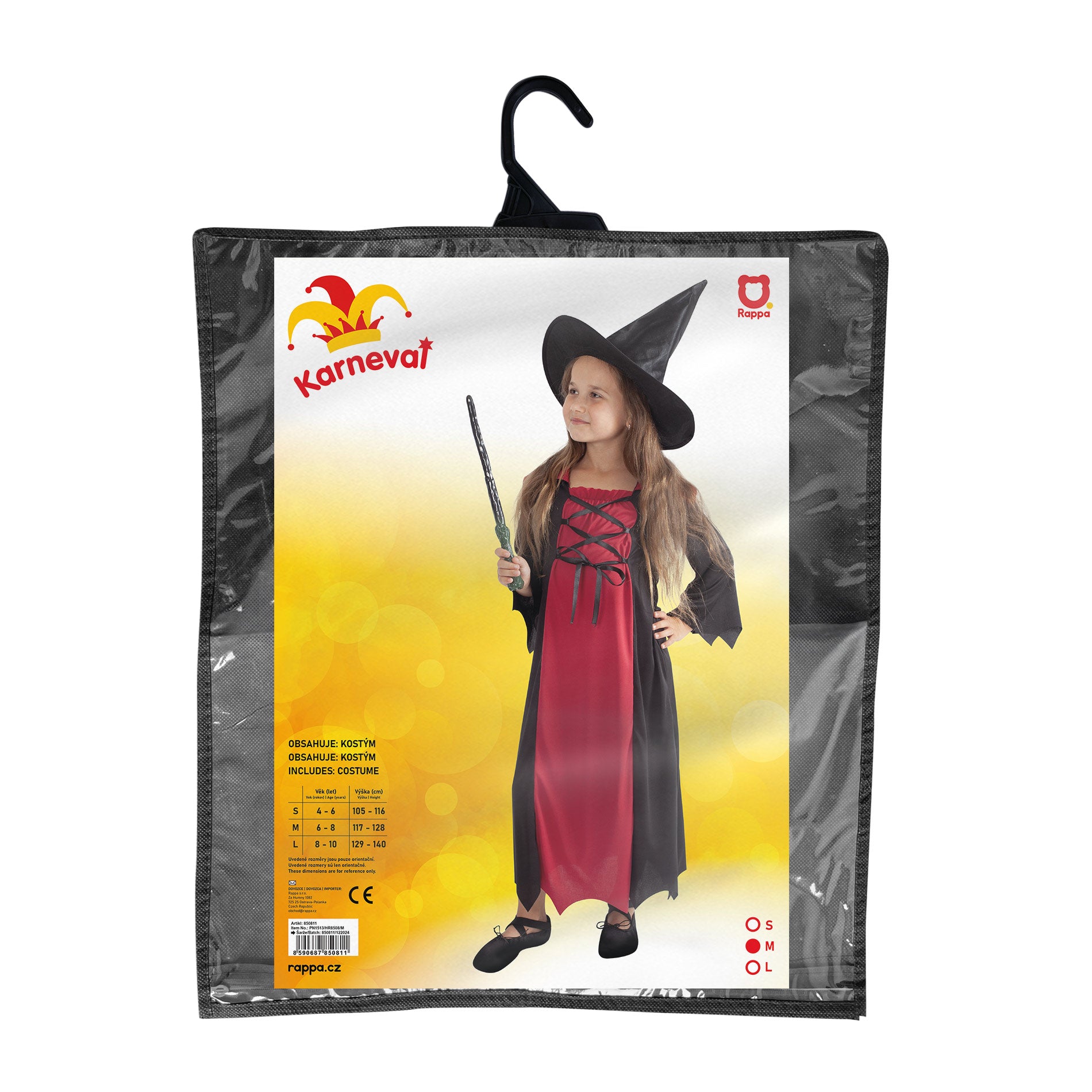 Children's witch costume Morgana (M)