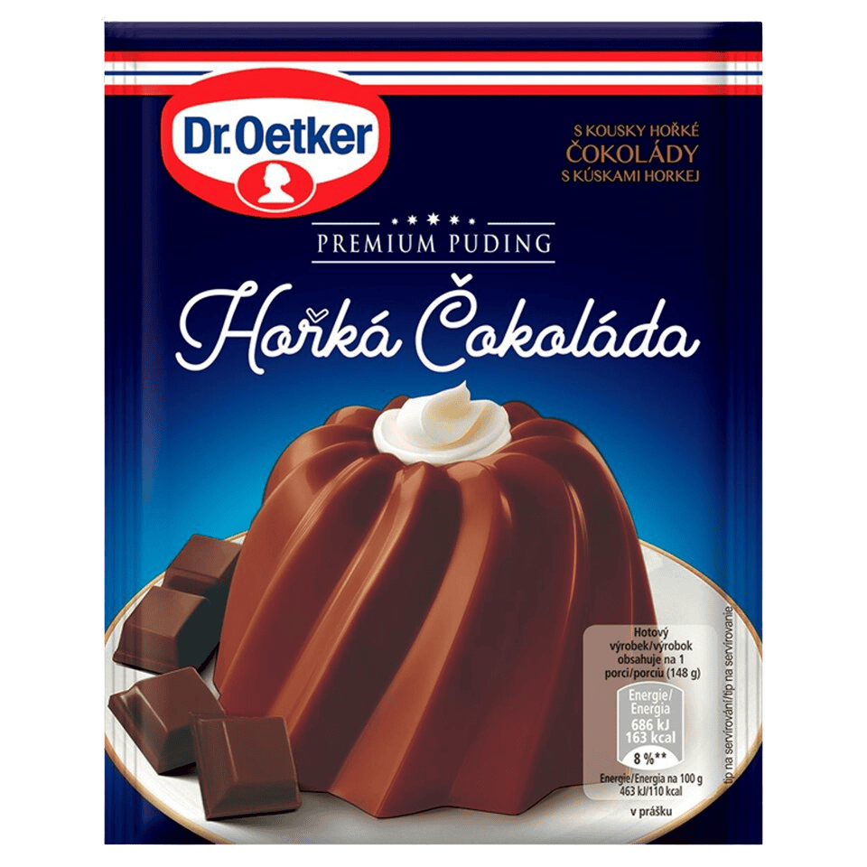 Dr.Oetker Premium Pudding – Dark Chocolate Flavor / Premiovy pudink s prichuti horke cokolady
