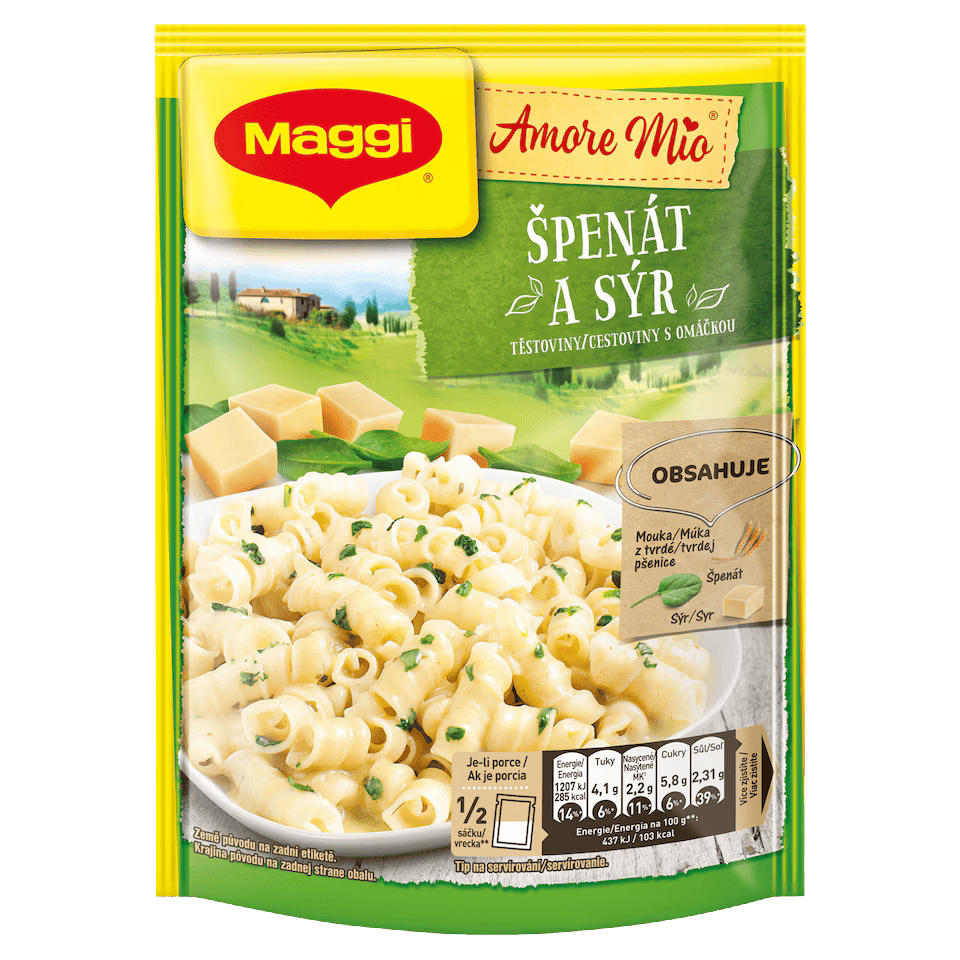 MAGGI Amore Mio Spinach & Cheese with Pasta / Amore Mio Spenat a syr s testovinami
