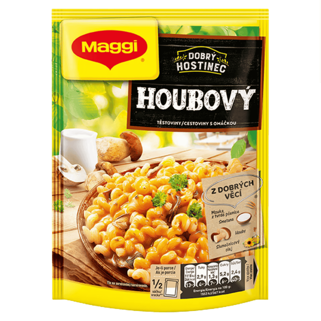MAGGI Dobry Hostinec Mushroom Sauce with Pasta / Dobry Hostinec Houbova omacka s testovinami