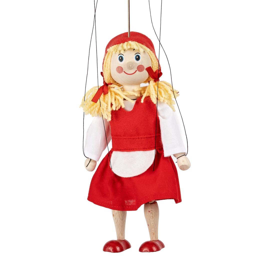 Red Riding Hood 20 cm, marionette / Cervena Karkulka loutka