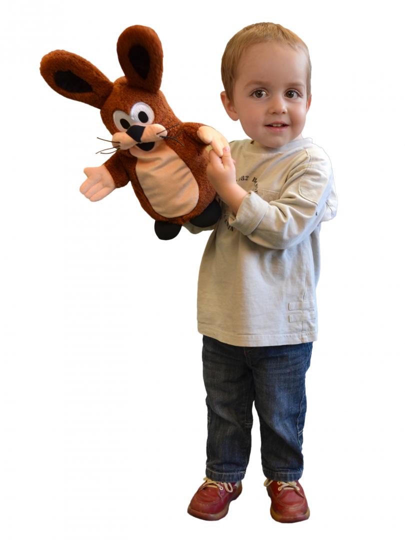 Zajic 28cm Manasek - Hase 28cm Handpuppe (Kleiner Maulwurf)