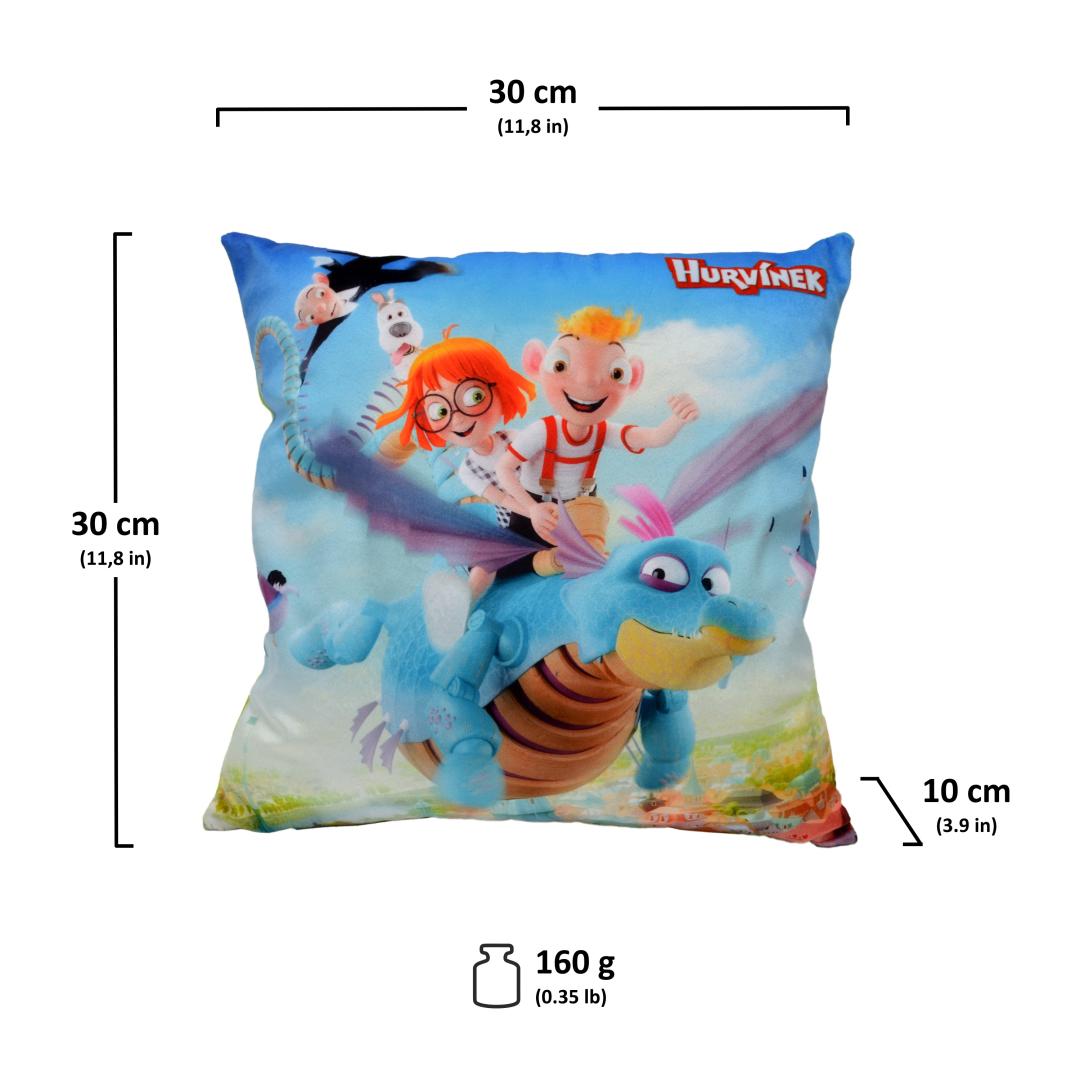 Harvie 30 x 30 cm Dragon Pillow / Hurvinek Drak polstarek (Spejbl a Hurvinek)