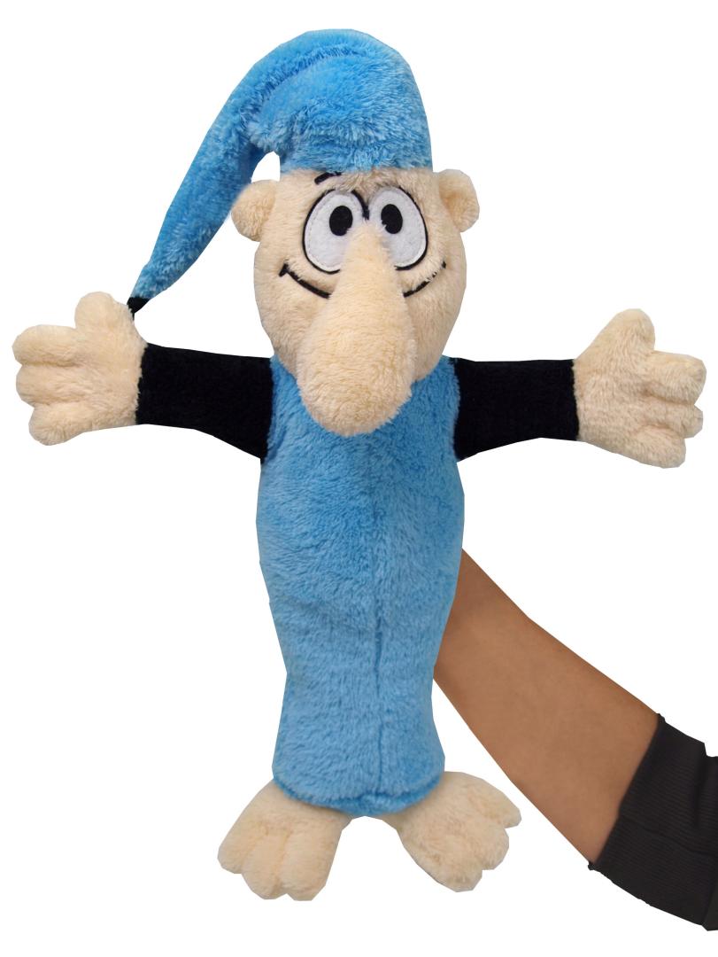 Kremilek 42 cm blue hand-puppet / Kremilek manasek