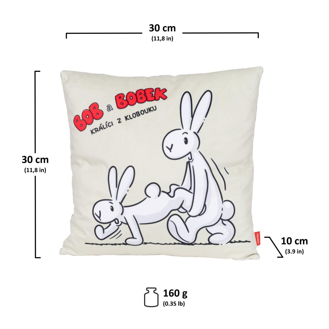 Bob & Bobby  - Bob a Bobek Pillow 30x30 cm Dumbbells Design