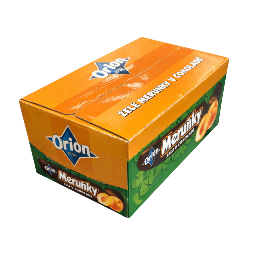 Orion Apricot Jelly in Chocolate / Merunky v cokolade Pack of 48 pcs