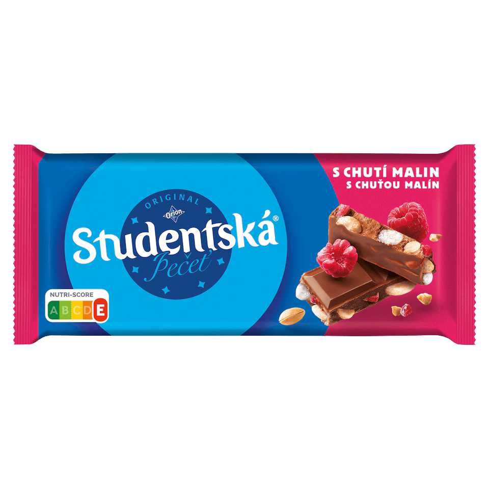 Orion Studentska Pecet Milchig mit Himbeergeschmack / Studentska Pecet Mlecna s Chuti Malin