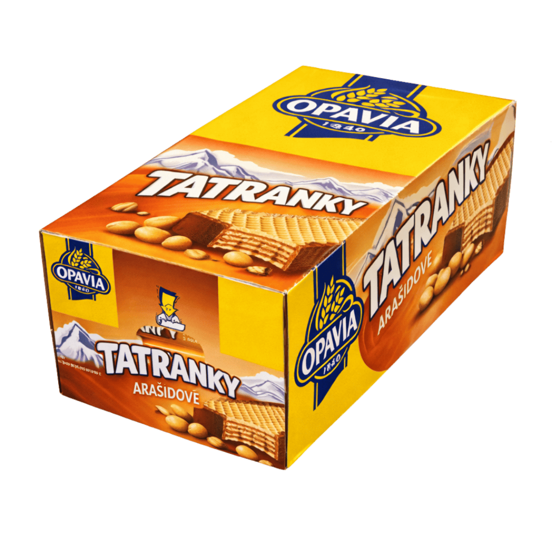 Opavia Tatranky Peanut Wafer / Tatranky arasidove Pack of 36 pcs