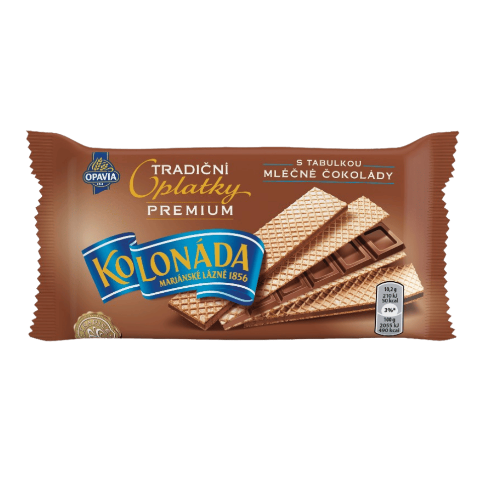 Opavia Kolonada Wafers with Milk Chocolate Bar / Lazenske oplatky Kolonada s mlecnou cokoladou