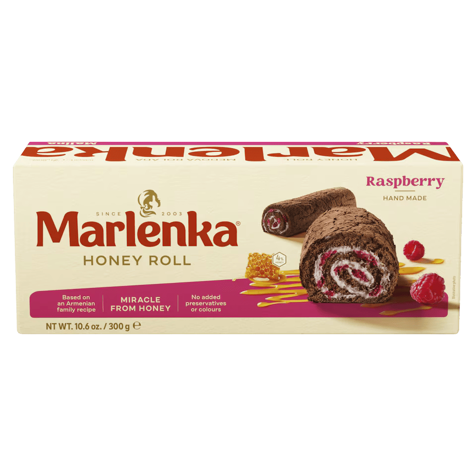 Marlenka Cocoa & Raspberry Honey Roll / Medova rolada s kakaem a malinami / Marlenka Blueberry Honey Roll / Boruvkova medova rolada