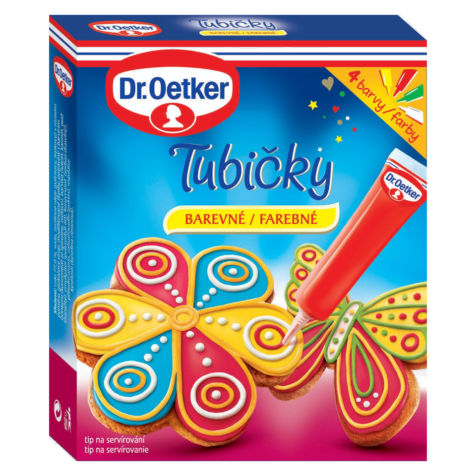 Dr. Oetker Colourful Decorating Icing Tubes 4 Colours
