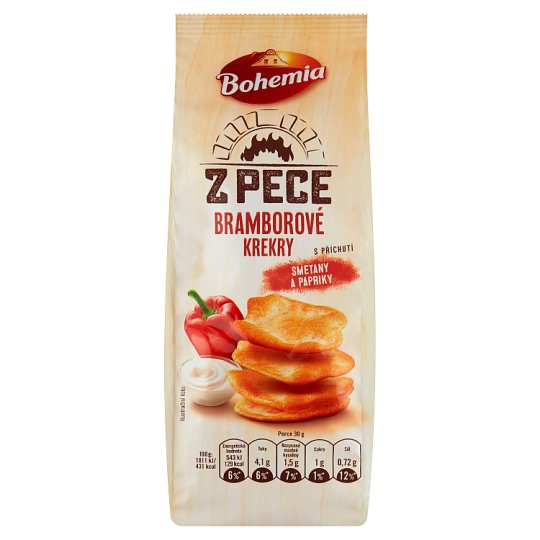 Bohemia z pece potato crackers cream and paprika