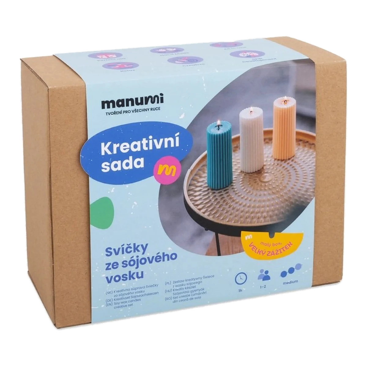 Manumi Soy Wax Candle Making Kit, 3 Candles