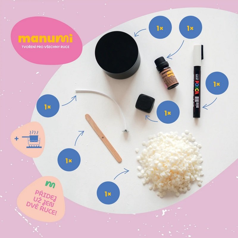 Manumi Massage Candle Making Kit with Dice