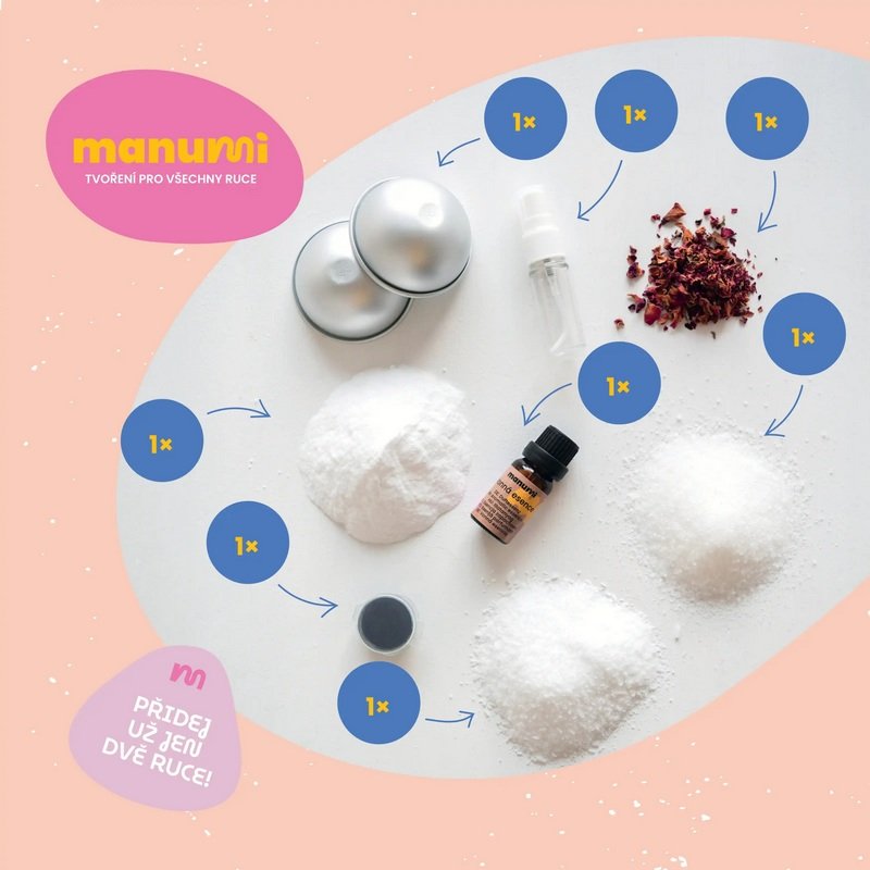 Manumi Bath Bomb Making Kit, 3 Bath Bombs