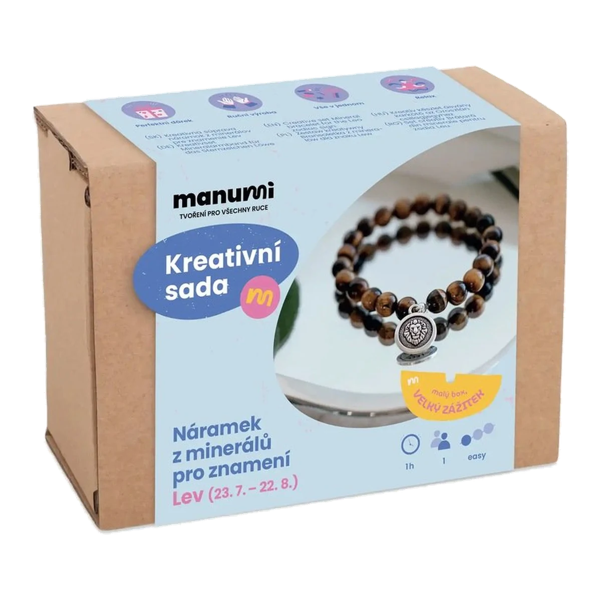 Manumi Gemstone Bracelet Kit, Zodiac Sign Leo