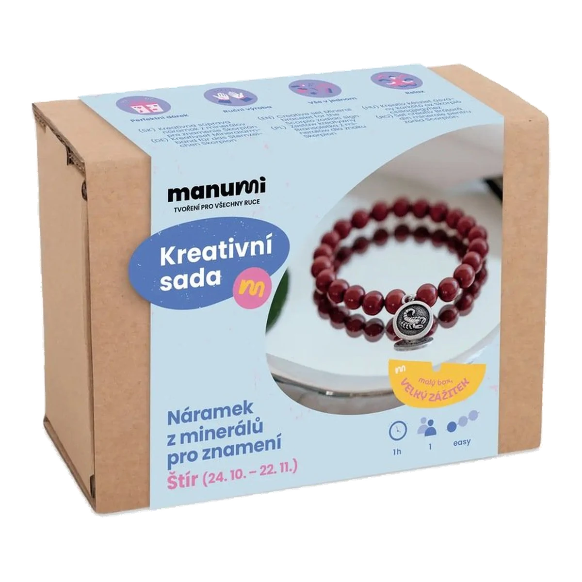 Manumi Gemstone Bracelet Kit, Zodiac Sign Scorpio
